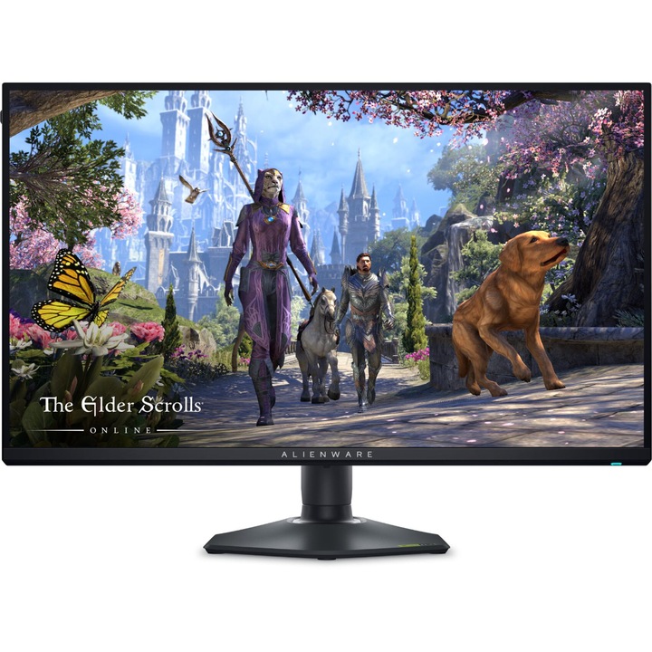 Alienware AW2725QF monitor, 27 hüvelykes élvilágítású LED, IPS, 3840 x 2160 4K, 1 x DisplayPort 1.4, 1 x USB 3.2 upstream, 2 x USB 3.2 downstream, 1 x USB 3.2 Type-C downstream, 2 x HDMI 2.1 1 x USB 3.2 Type-C downstream tápcsatlakozó