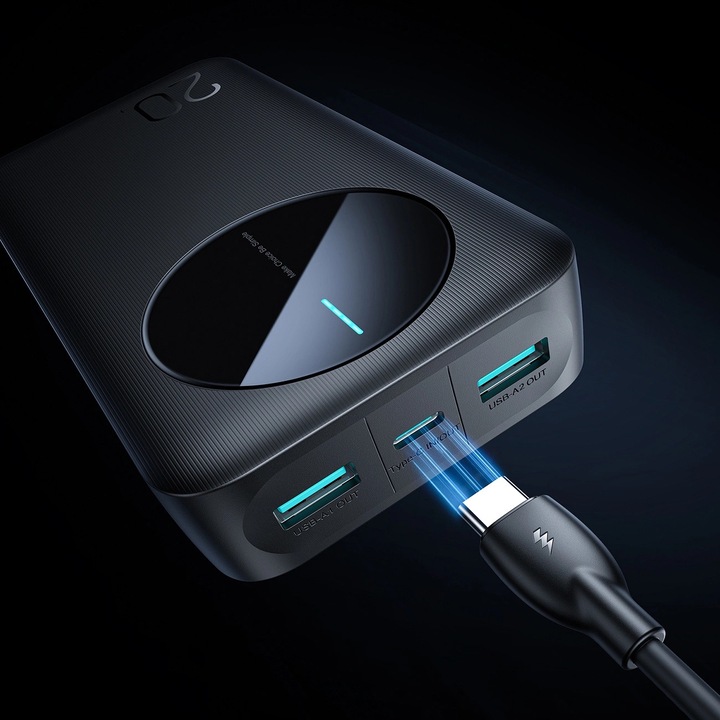 Baterie externa, Joyroom, JR-PBF14, 20000mAh, 2xUSB-A, USB-C, negru