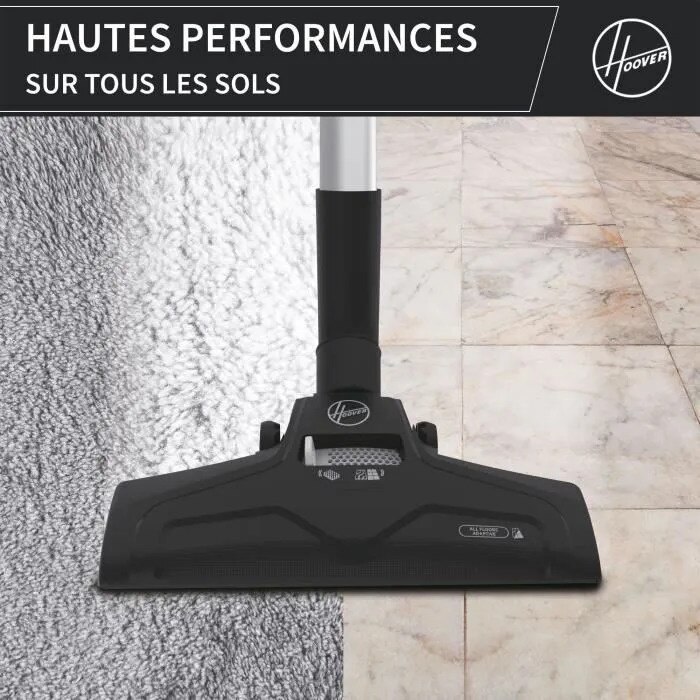 Aspirator fara sac, Hoover, HP320PET, 850 W, 2 l, 75 dBA, special pentru animale