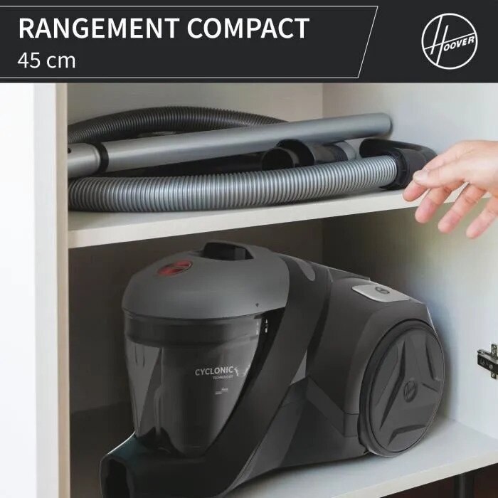 Aspirator fara sac, Hoover, HP320PET, 850 W, 2 l, 75 dBA, special pentru animale