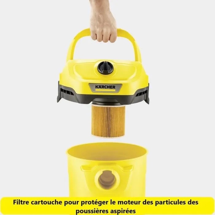 Aspirator umed/uscat Karcher WD 2 Plus, 15L, 1000W, functie de suflare
