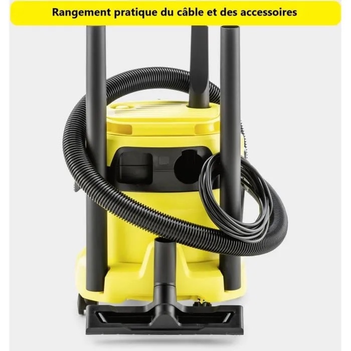 Aspirator umed/uscat Karcher WD 2 Plus, 15L, 1000W, functie de suflare
