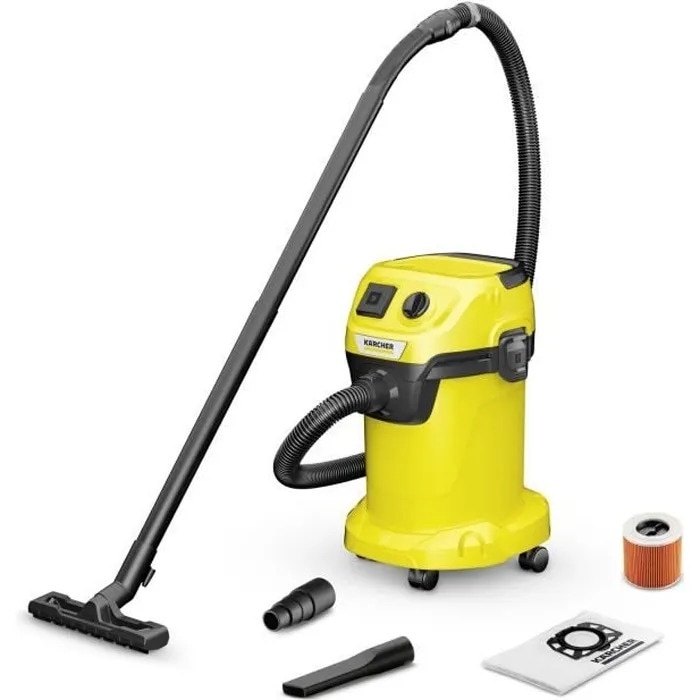Aspirator umed si uscat Karcher WD 3 P, 19L, 1000W