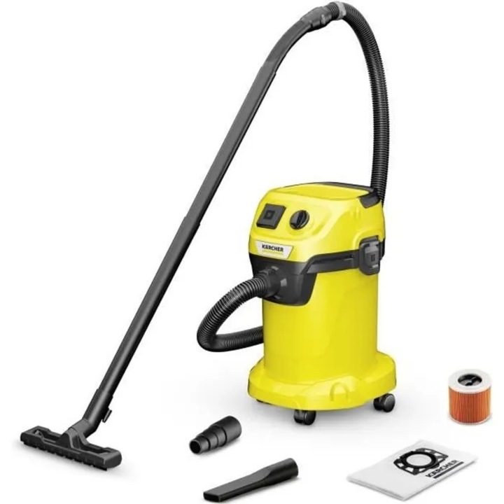 Aspirator umed si uscat Karcher WD 3 P, 19L, 1000W