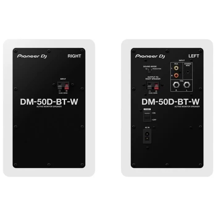 Boxe Pioneer DJ DM-50D-BT-W, Bluetooth, 2 x 25 W, alb