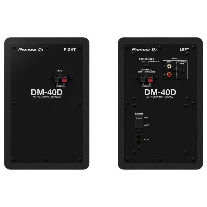 Set 2 boxe monitorizare Pioneer DJ DM-40D, 2 x 19 W, negru
