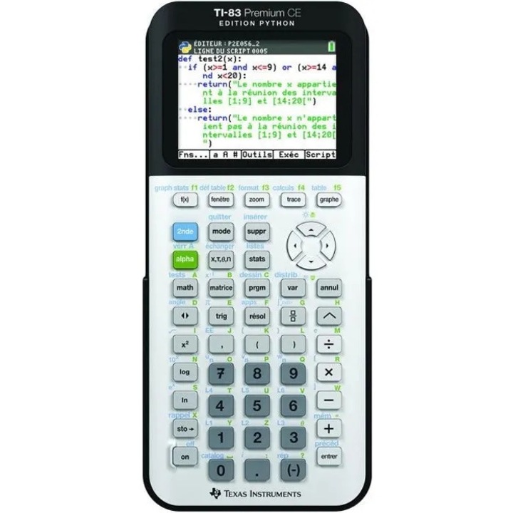 Научен калкулатор, Texas Instruments, TI-83, разширени функции, 266x184x32 mm, бяло/черно