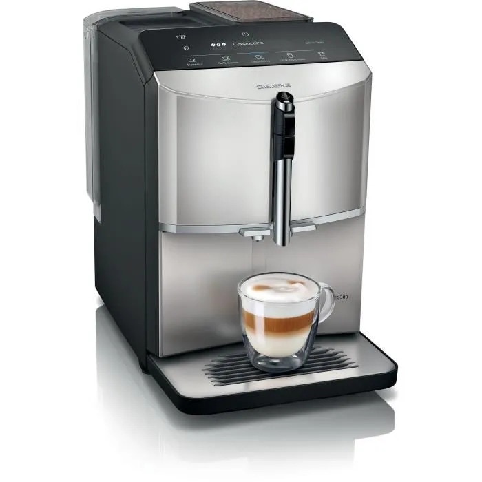 Espressor Siemens EQ300 S300, 5 bauturi, 250g recipient boabe, 1,4l rezervor apa