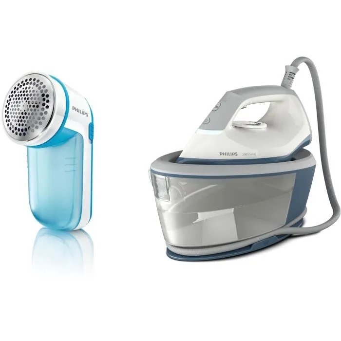 Generator de aburi + aparat de tuns - Philips BXA0019/00 - compact, 6 stalpi, 300 g/min, 110 g/min
