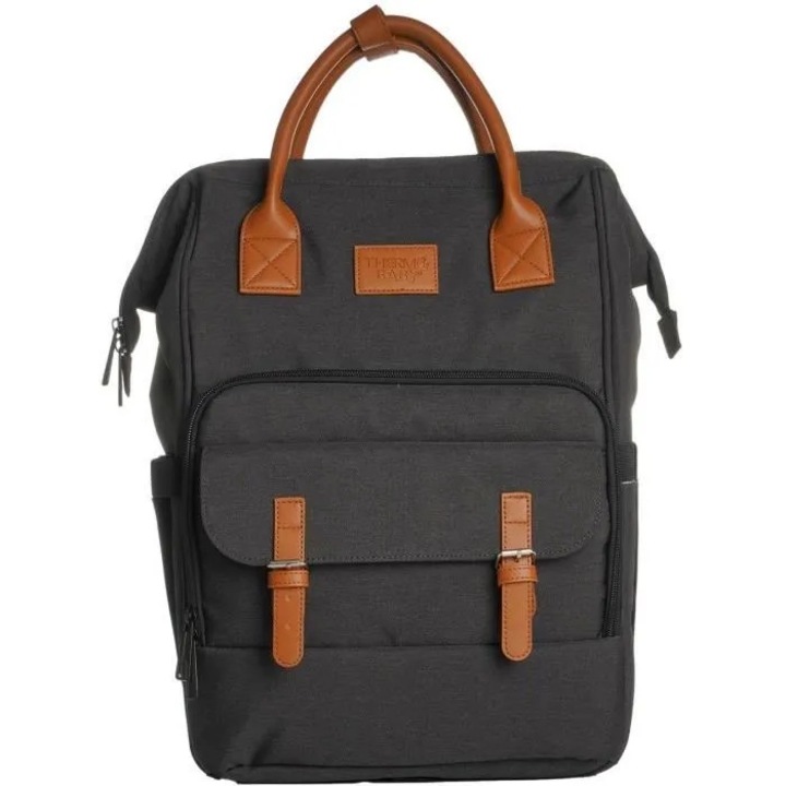 Babatáska, Thermobaby, Escapade, H 32 x SZ 14 x M 52 cm, sötétszürke/barna