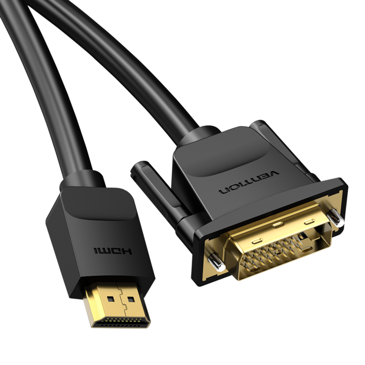 HDMI към DVI кабел, VENTION, 4K@60Hz/1080p@60Hz, PVC, 2m