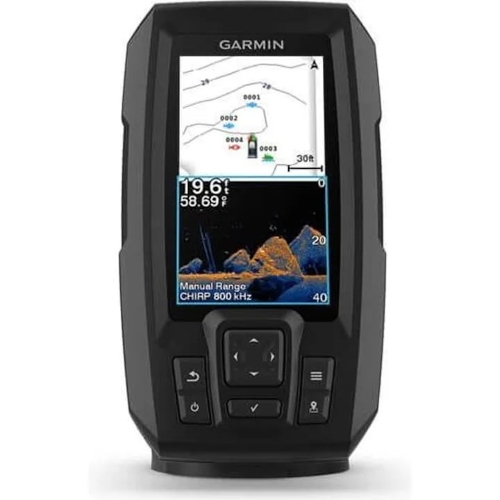 GPS сонар за риболов Garmin Striker Vivid 4cv, трансдюсер GT20-TM