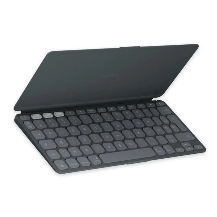 Клавиатура Logitech Keys-To-Go 2 AZERTY, Преносима, Безжична, Графит, За iPad
