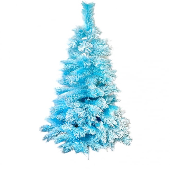 Brad de Craciun, Artificial, Albastru cu aspect nins/inghetat 2.10 M