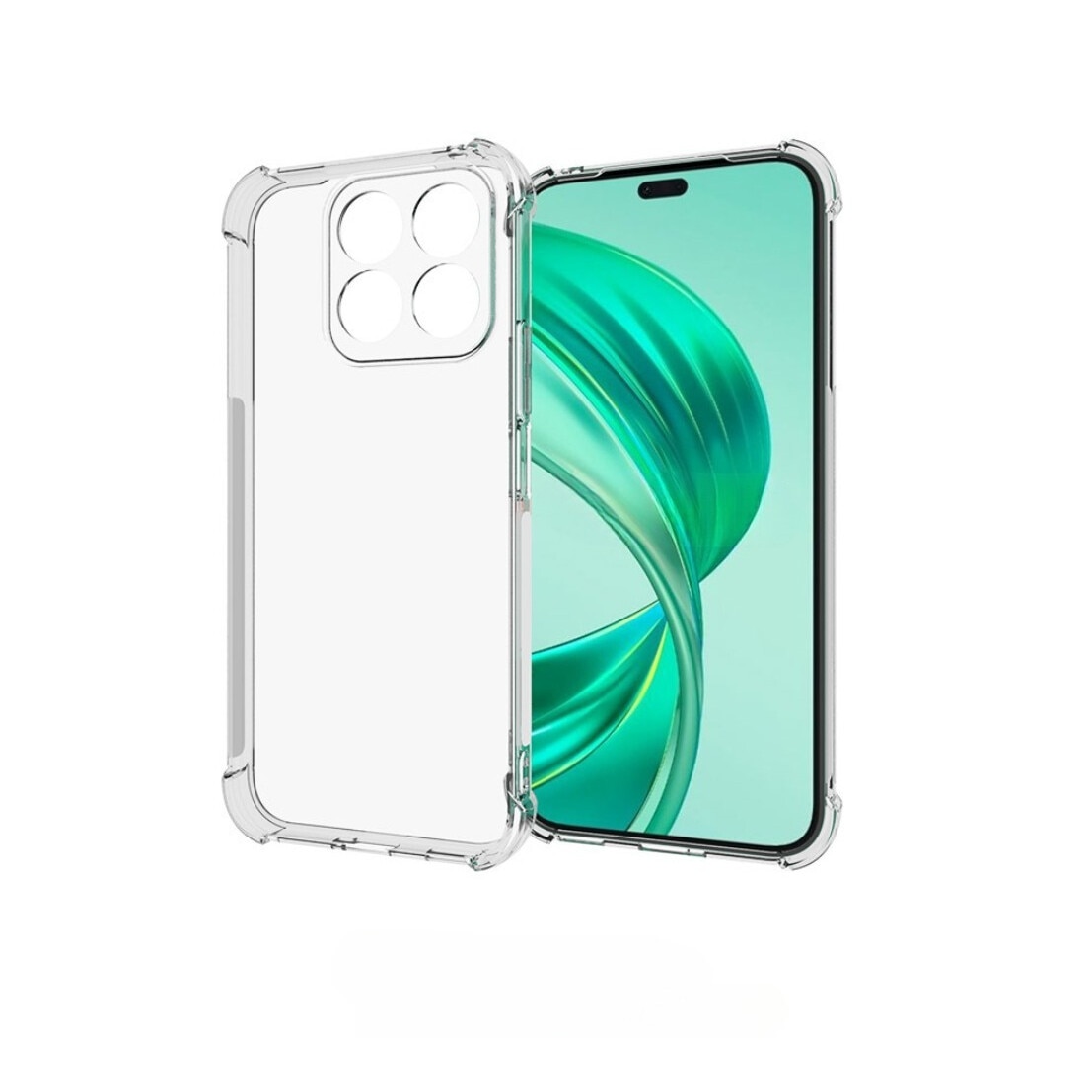 Husa Clear Silicon, Compatibila Cu Honor X8B, TPU, patru colturi, anti-cadere, ingrosat, protector, Antisoc, Protectie Camera, Margini ridicate pentru protectia ecranului, Transparent