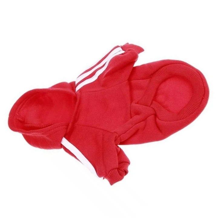 Hanorac cu gluga, Hanorace pentru caini, hanorace pentru caini, pulovere pentru haine pentru caini, salopete pentru caini, Bumbac, pentru toamna si iarna, cald si rece, moale si confortabil, pentru caini, pisici, Rosu, M