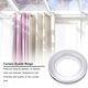 Set 50 Inele tip capsa pentru perdele si draperii, Axroad Mall, Inel silentios la scara nanometrica incorporat, Usor de instalat si indepartat, Plastic, 42 mm, Argintiu