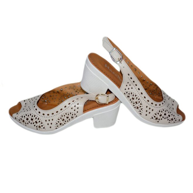 Sandale clasice,D&J Exclusive,piele naturala, Bej