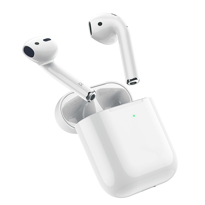 TWS слушалки In-ear, OPTIM SOLUTION, Bluetooth 5.4, Оптимална звукова производителност, Интуитивно управление с докосване, Стабилна връзка, Бял