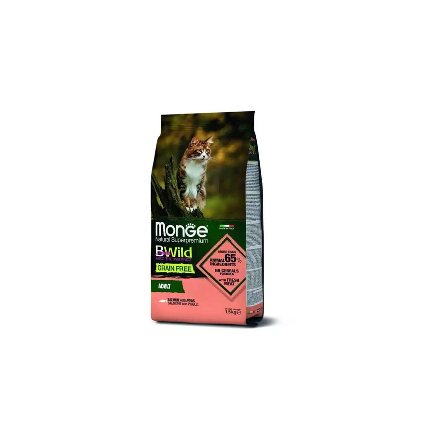Hrana uscata pentru pisici Monge BWILD Grain Free cu aroma de
