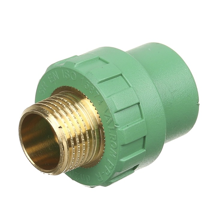 Racord teava PPR, filet exterior, Ø 20 mm x 1/2', PN25, verde
