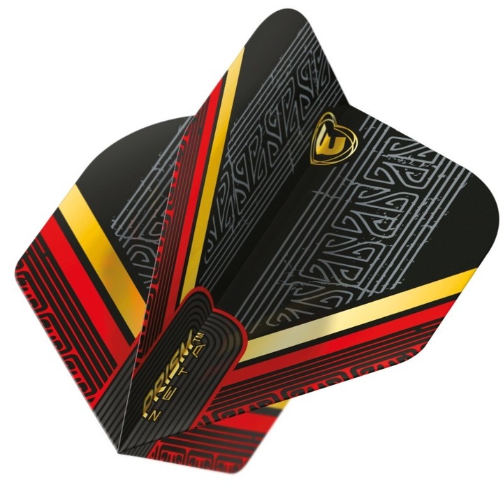 Darts Winmau Prism Zeta Standard készlet, 3 db-os, piros/arany mintás