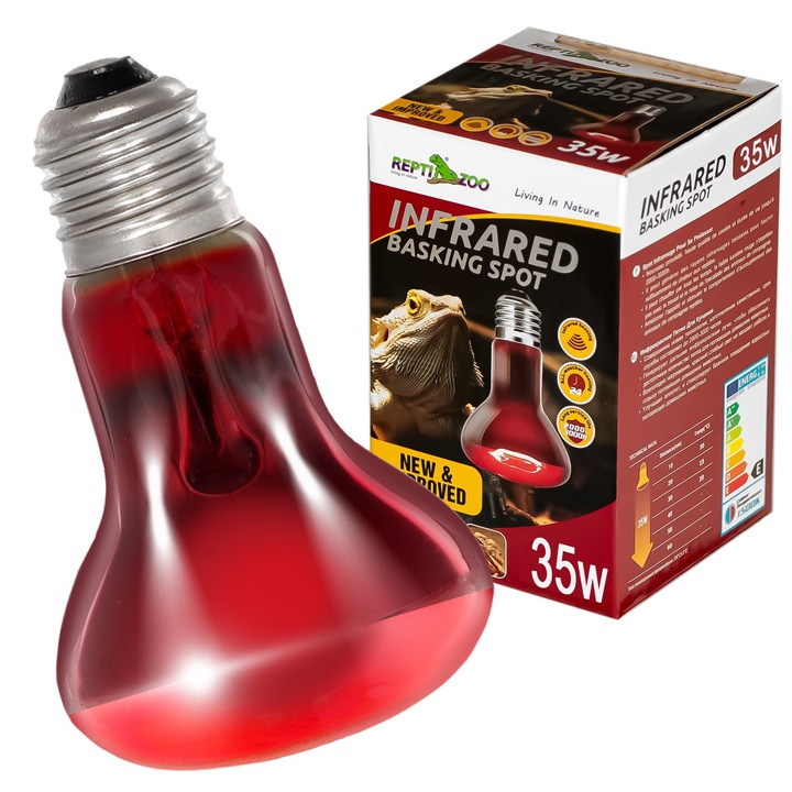 Инфрачервена нагревателна крушка за терариум, Repti-Zoo Infrared Basking Spot, 50W