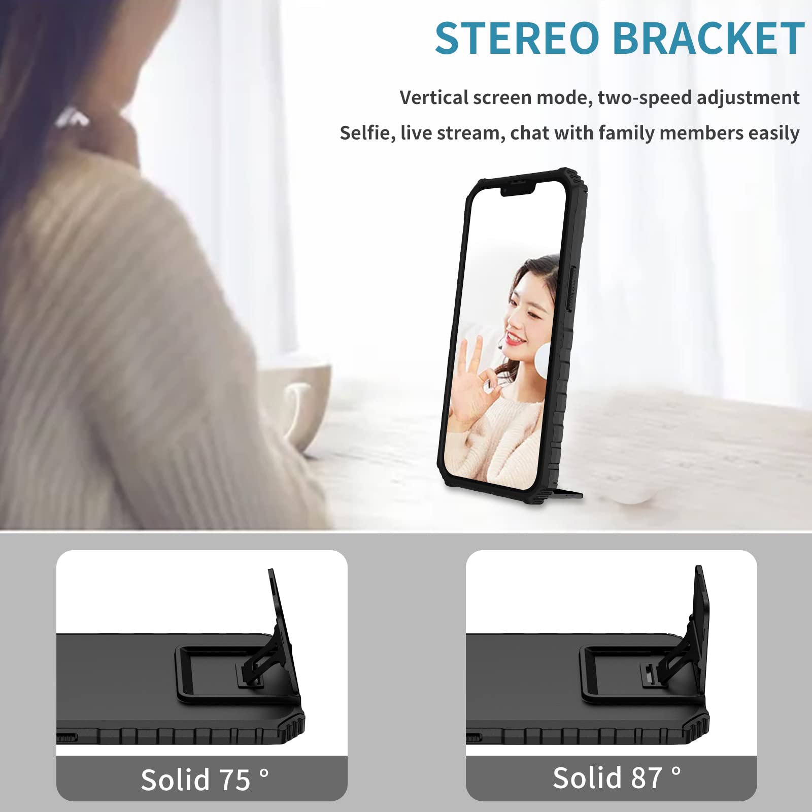 Husa telefon, pentru Samsung Galaxy S24 FE 5G Fereastra glisanta, suport inovator, Negru mat