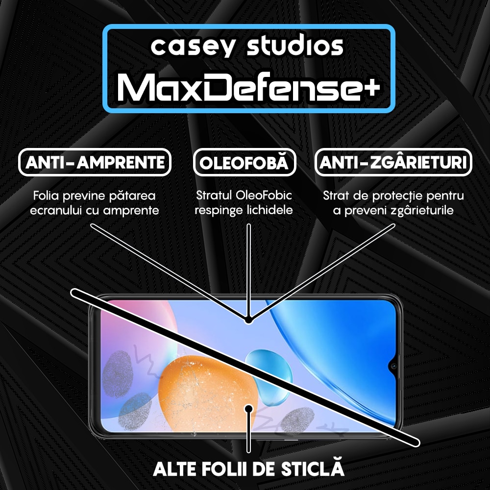 Folie Sticla CASEY STUDIOS™ compatibila cu Xiaomi Redmi 10 5G, Full Cover 3D, Full Glue, Ultra HD, Anti Zgarieturi, Anti Amprente, Anti Socuri, Margini Negre