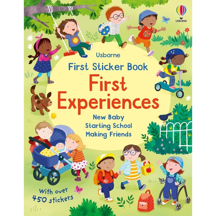 Carte pentru copii, Usborne, First Sticker Book First Experiences, 3+ ani