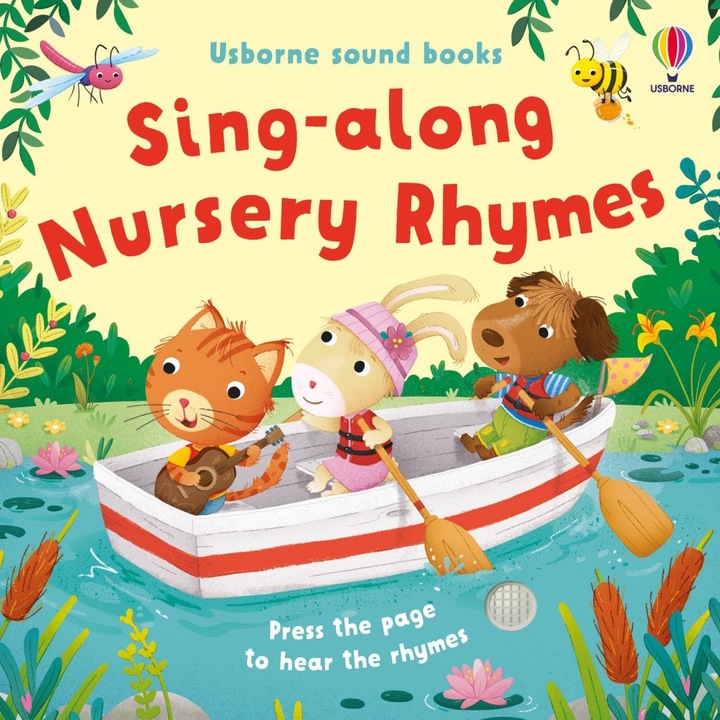 Carte pentru copii, Usborne, Sing-along Nursery Rhymes, 0+ ani
