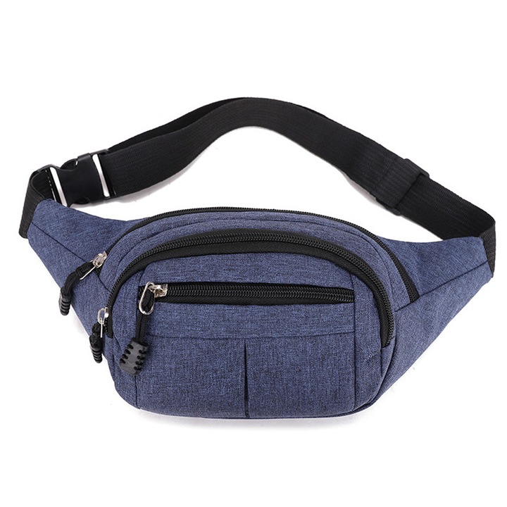 Enforose futó övtáska, cipzáras, kék