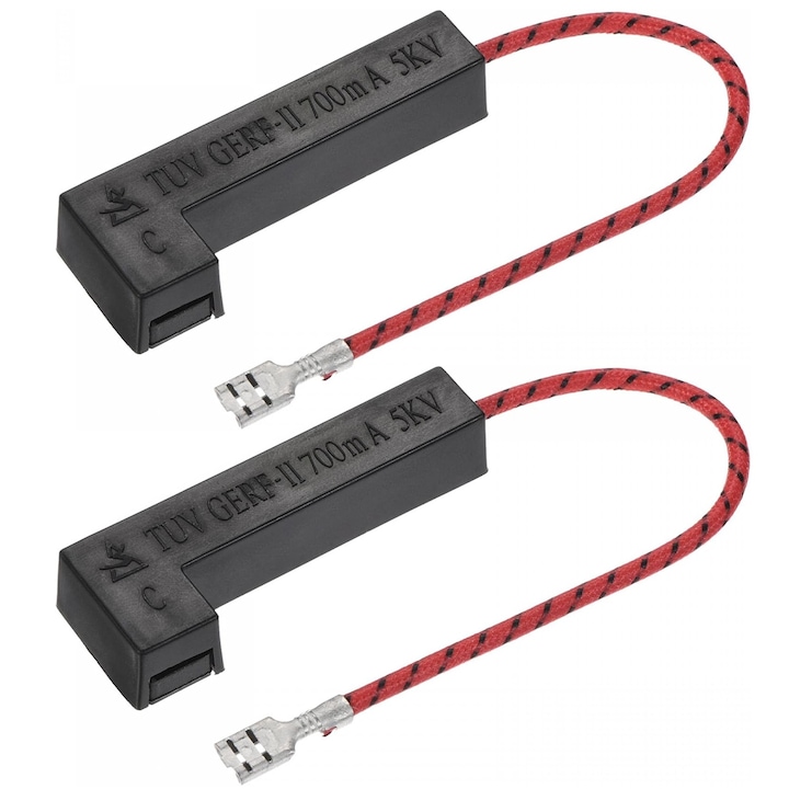 2 db mikrohullámú sütő biztosíték készlet 5KV 0,7A, PsAyl, 53x10x18mm