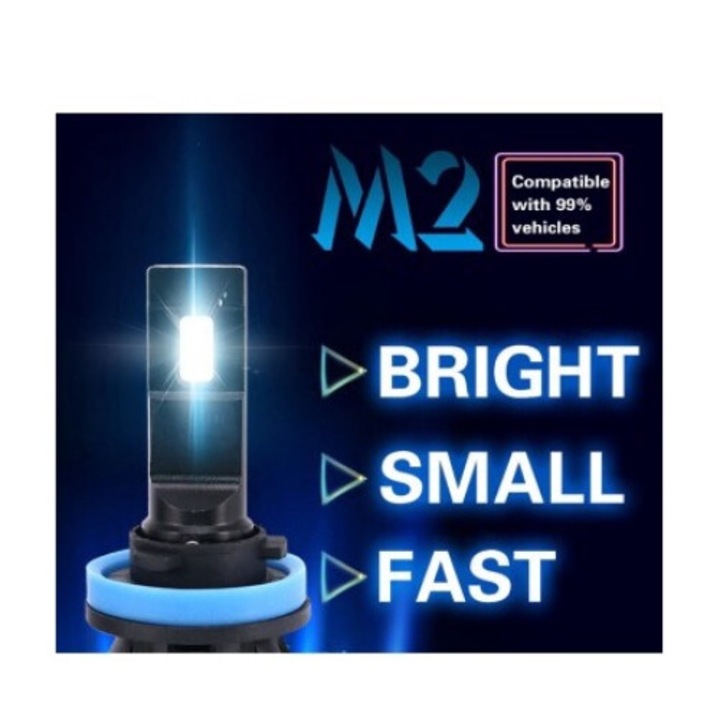 2 db H1 Canbus LED készlet, 6000k, 28W, fényerő 6000 Lm, 12V-24V