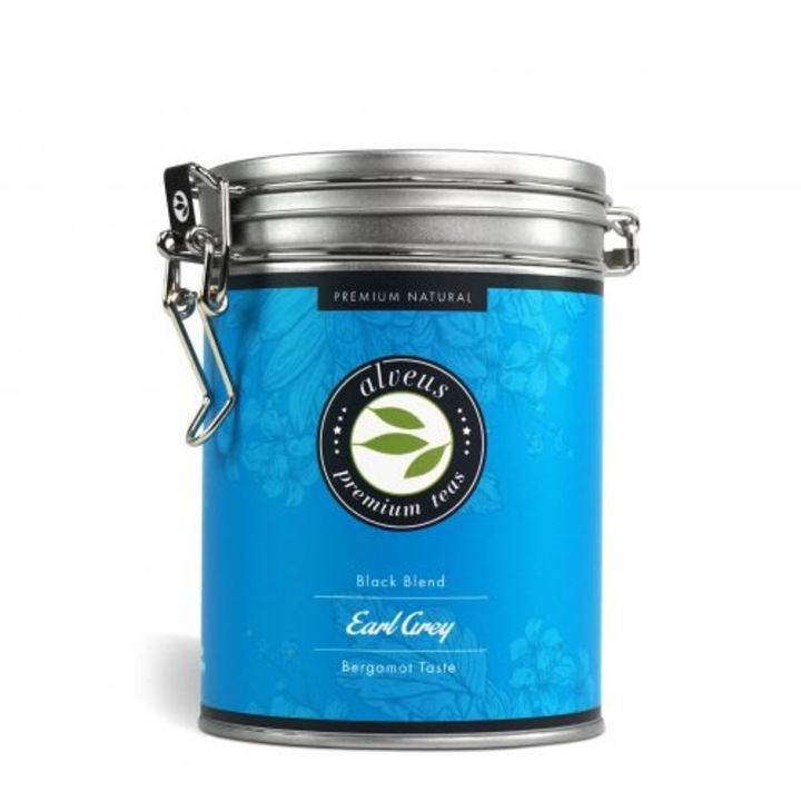 Ceai Earl Grey Black Blend Bergamot Taste Premium Natural Alveus 150g cutie metalica