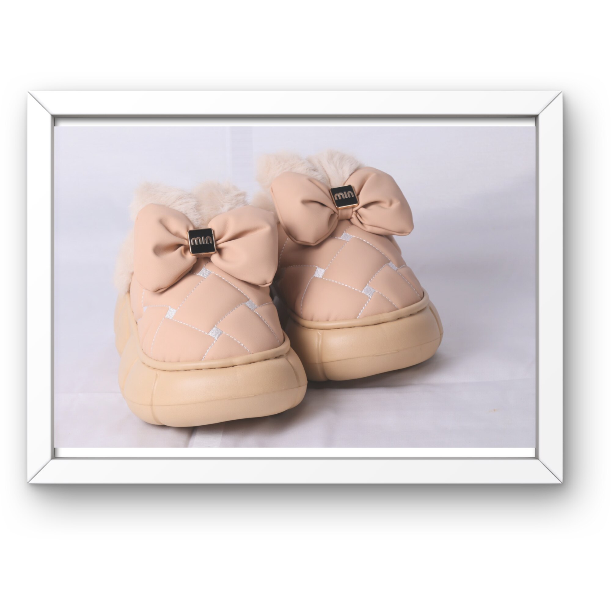 Papuci de dama imblaniti, cu talpa EVA groasa si fundita