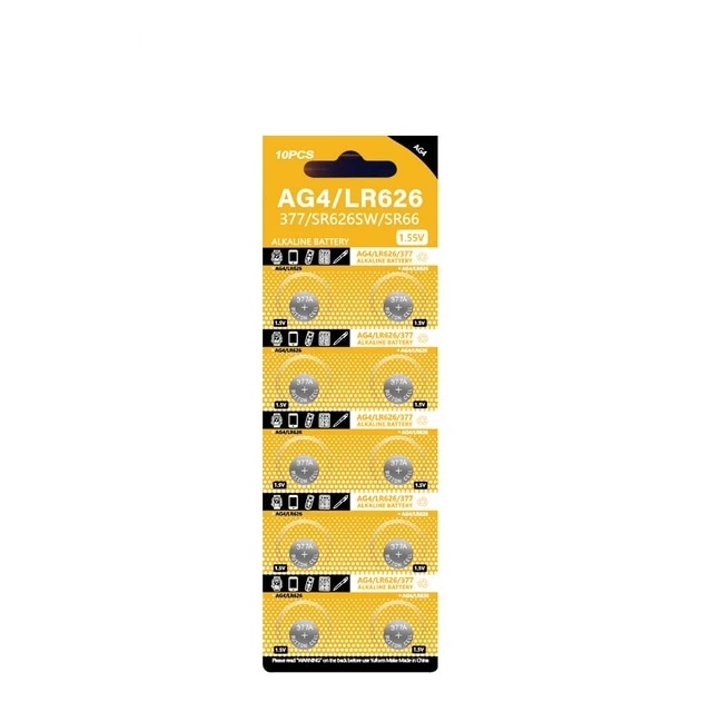 Lot De 20 Ou 10 Piles Bouton AG4/LR626/377 1,5V - Alcalines, Pour Montres, Calculatrices