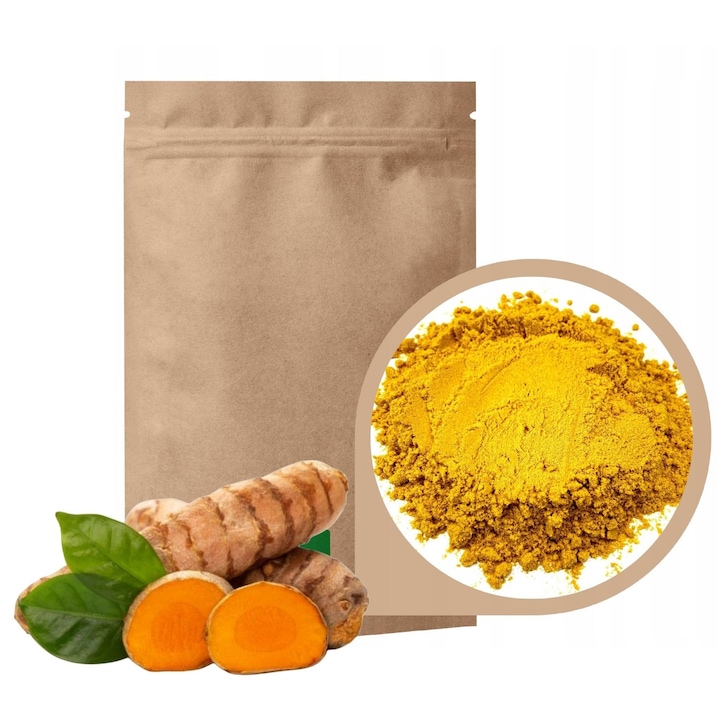 Turmeric Macinat, Agrest, 200 g, Macinat, Uscat, 100% Natural, Ambalaj Doypack, Condiment Turmeric Macinat, Colorant Alimentar Natural, Condiment Curry 100% Natural