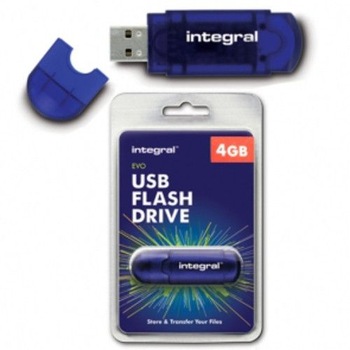 Memorie flash Integral USB Evo 4GB, albastru Memorie flash Integral USB Evo 4GB, albastru