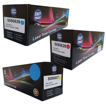 Set tonere EASY PRINT Cyan/Magenta/Galben, 3x 2500 pag, compatibil C13S050627/C13S050628/C13S050629 Set tonere EASY PRINT Cyan/Magenta/Galben, 3x 2500 pag, compatibil C13S050627/C13S050628/C13S050629