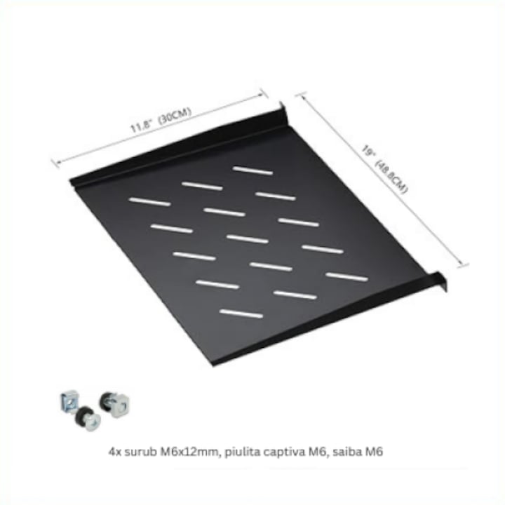 Tava Rack Tava rack, 19 inch, DataLink, cu prindere fixa, 300 mm - eMAG.ro