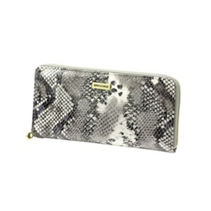 Portofel dama Gregorio, piele naturala, design imitatie piele de sarpe, 16 compartimente pentru carduri, dimensiuni mari