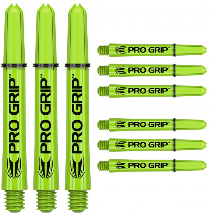Комплект от 9 Lime Green Pro Grip Rods (3 комплекта), къси