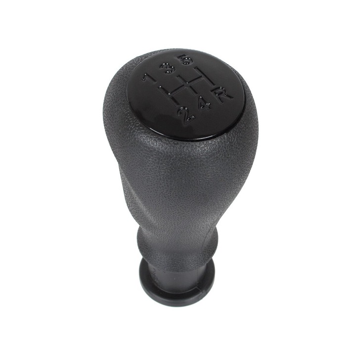 Sebességváltó gomb, Fiat Doblo, 2009-2018, fekete, 5 sebesség + hátramenet, 11x100 mm