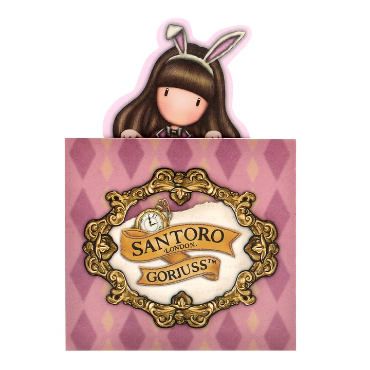 Santoro Gorjuss A tükörben Csak egy másodperc felugró jegyzettömb 8 x 1,5 x 11,5 cm