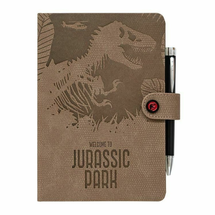 Agenda Grupo Erik Jurassic Park A5, 90 file, cu suport pentru stilou