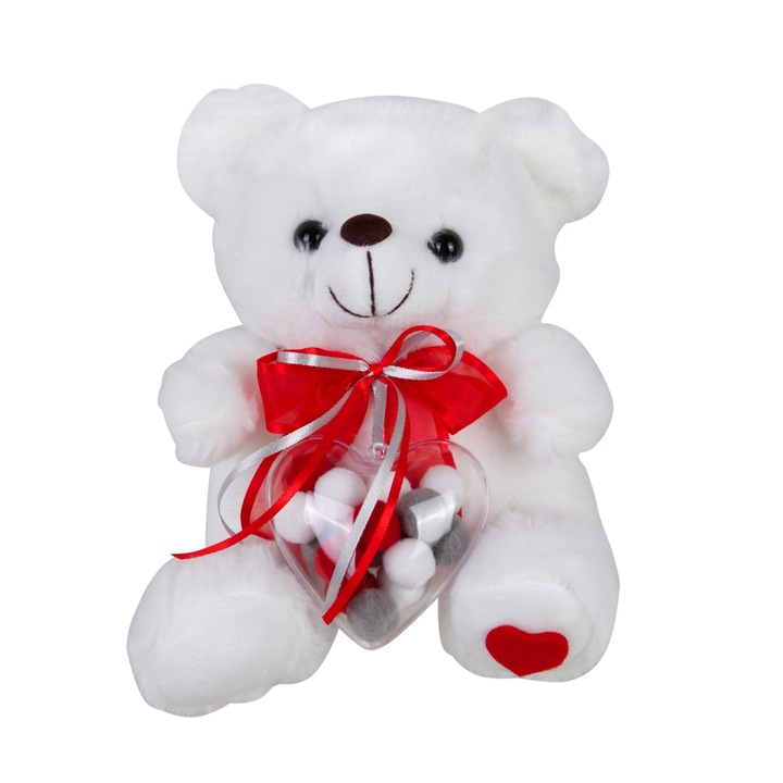 Jucarie de plus, urs alb, 20cm