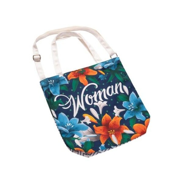 Geanta de cumparaturi Grupo Erik, 28x40x12cm, bumbac organic/poliester, multicolor