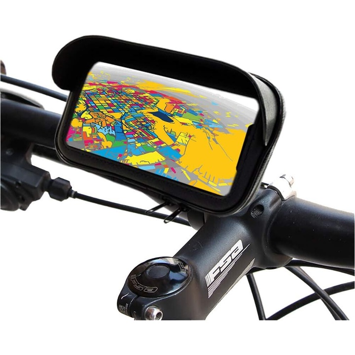 Suport telefon mobil Sovica pentru biciclete, husa de protectie antireflex, pentru telefoane mobile 7"