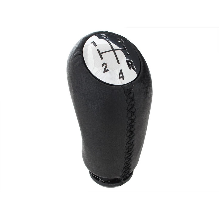 Sebességváltó gomb, MODECAR, Dacia Dokker, 5 sebességes, fekete bőr és króm